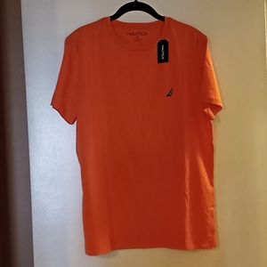 NAUTICA Medium T-SHIRT. 100% Cotton. Color: PALE CORAL. New With Tags.